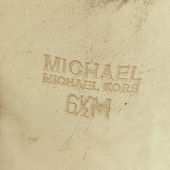 Michael Kors Strappy Slingback Peep Toe Heels Black Leather Sz 6.5 - Picture 7 of 9